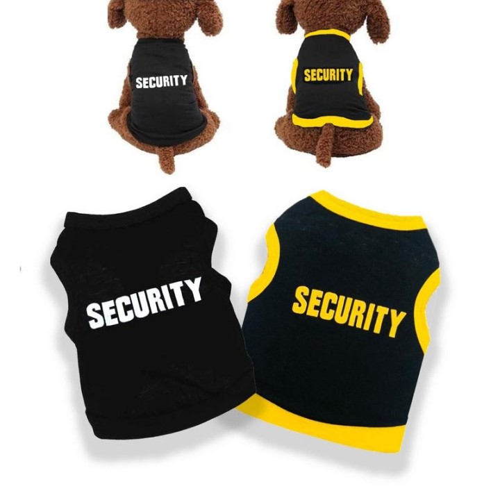Hunde T-Shirt Hundeshirt für kleine Hunde Junge Sommerkleidung Baumwolle Security Hundeshirt Männlich Haustier Outfits Katzen