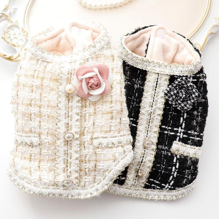 Luxuriöses Prinzessinnen-Hundekleid, Haustierkleidung, Malteser, Yorkshire, Katze, Herbst, Winter XS