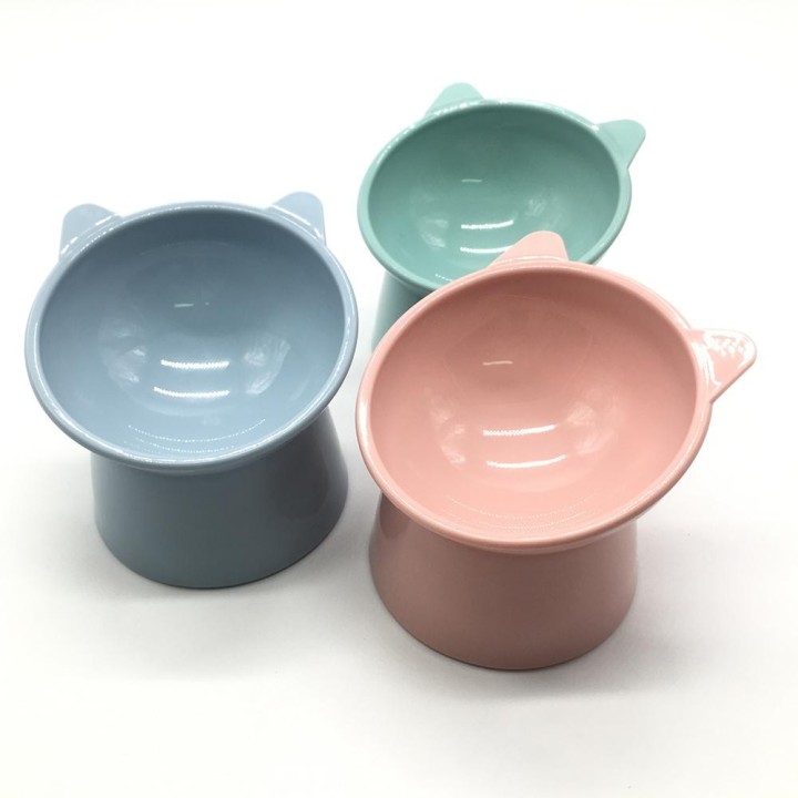 Futternapf für Haustiere, neigbar, hoher Boden, Nackenschutz, Erstickungsschutz, Futternapf für Katzen und Welpen, erhöht, Fu