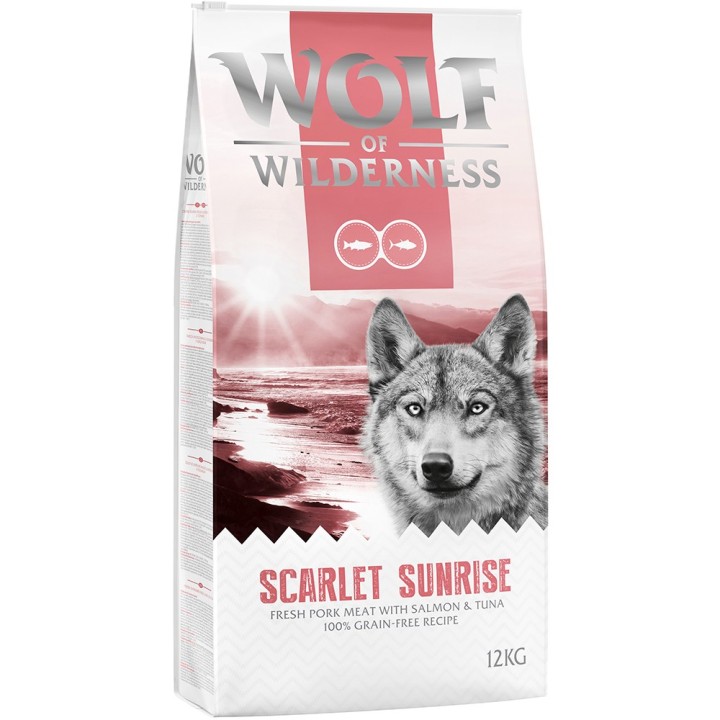 2 x 12 kg Wolf of Wilderness Trockenfutter - getreidefrei - Scarlet Sunrise - Lachs & Thunfisch