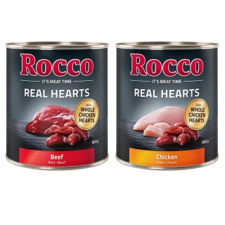 Sparpaket Rocco Real Hearts 24 x 400 / 800 g - 24 x 800 g: Mix Rind & Huhn