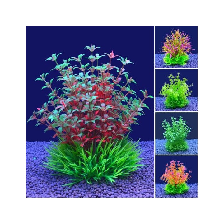 Künstliche Wasserpflanze, Aquarium-Dekoration mit stabilem Sockel, realistisches Design, umweltfreundlich, geruchslos, Simula
