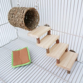 Hamsterversteck aus Holz, Versteck, Trainingsspielhütte mit Treppe und