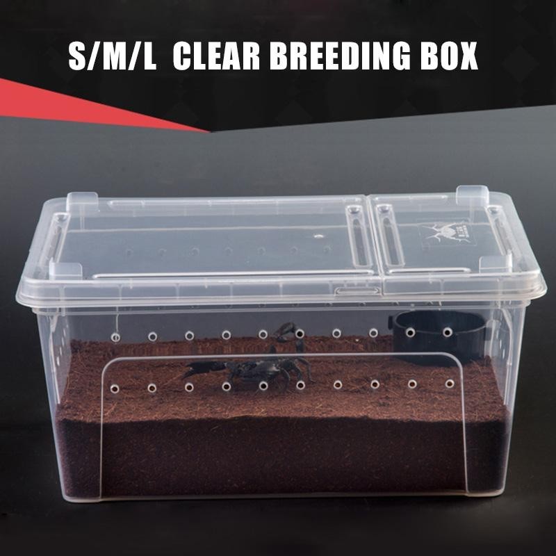 1 stück Kunststoff Reptilien Wohnbox Terrarium Transparent Reptilien Insektenbehälter Transport Amphibien Zucht Futterfütteru