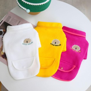 Haustierpullover aus Fleecestoff, warme Hundekleidung im Herbst und Winter, modisch, einfache Hundekleidung, Haustierkleidung