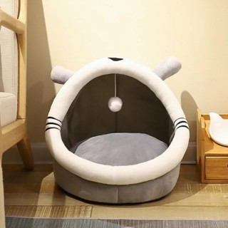 Neu Tiefer Schlafkomfort im Winter Katzenbett Kleine Matte Korb Kleines Hundehaus Haustiere Zelt Gemütliches Höhlennest Innen