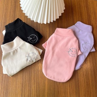 Solide Haustier Fleece Hund Hoodies Hohe Kragen Hund Kleidung Herbst Winter Welpen Warme Kleidung Plüsch Hund Unterhemd Chihu