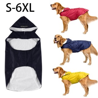 Hunderegenmantel Jacke Kleidung reflektierend wasserdicht Regen Poncho Outdoor Regenbekleidung Kostüm Haustierbedarf S