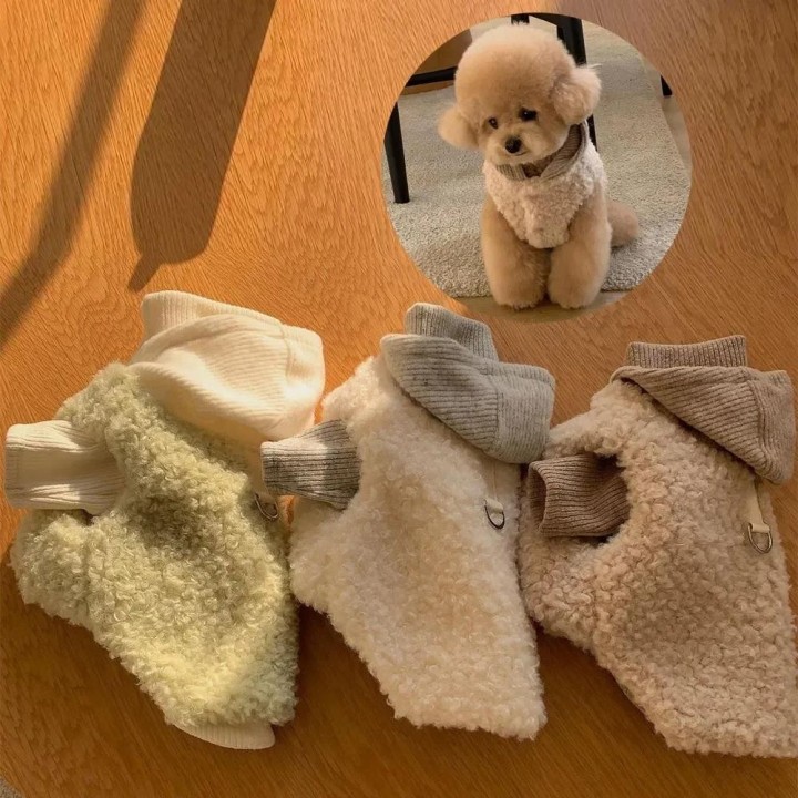 Haustier Zweibeiner mit Hut Mantel Modedesign Kleine Mittelgroße Hunde Winter Warme Kostüme Welpen Haustier Baumwollkleidung