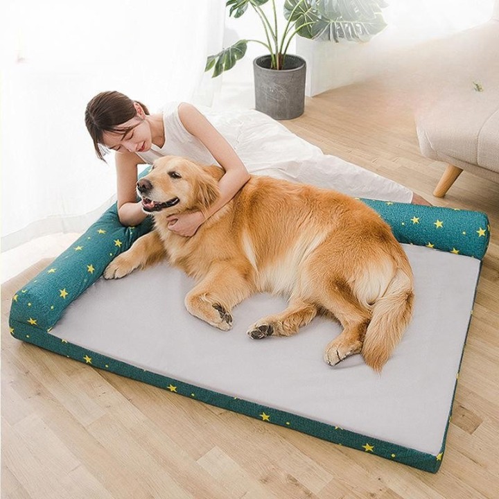 Hundehütte für alle Jahreszeiten, Hundebett für große Hunde, abnehmbares und waschbares Frühlings-Haustiersofa, früher Frühli