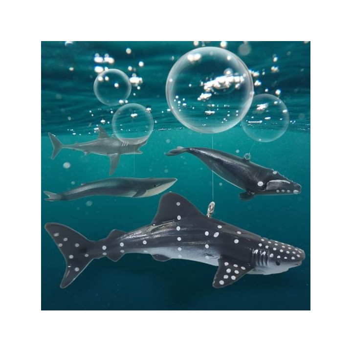 Mini-Hai, simulierte schwimmende Wale, Aquarium-Ornamente, realistische schwimmende Cartoon-Figuren, geruchlose Aquarium-Deko