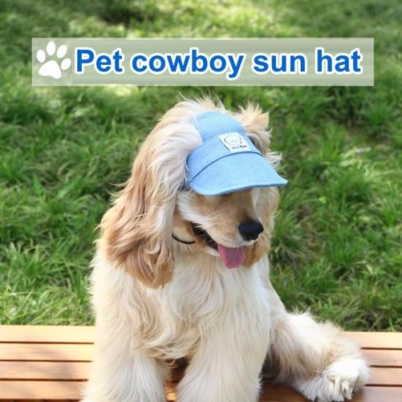 Haustierhut, Hunde-Sonnenhut, Sonnenschutz-Baseballkappe mit Ohrlöchern für kleine, mittelgroße und große Hunde, Outdoor-Spor