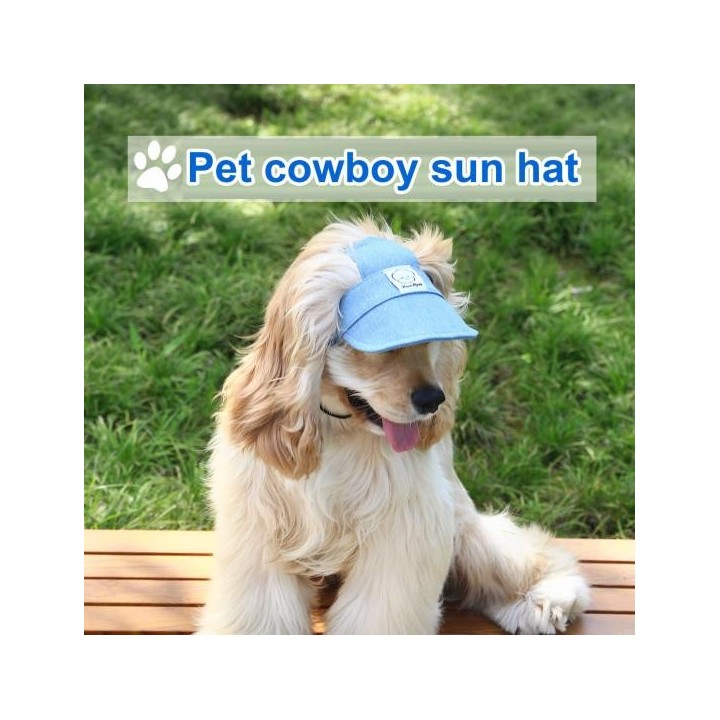 Haustierhut, Hunde-Sonnenhut, Sonnenschutz-Baseballkappe mit Ohrlöchern für kleine, mittelgroße und große Hunde, Outdoor-Spor