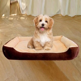 Großes Hundebett für Haustiere, Katzenmatte, langer Plüsch, tiefer Schlaf, warm, weich, kleines Hundekissen, ruhige Betten fü