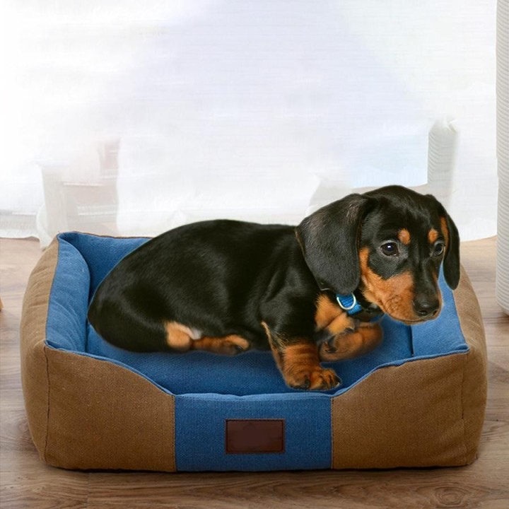 spritzwassergeschützte Hundehütte. Weiche, atmungsaktive, abnehmbare und waschbare Haustier-Schlafmatte. Geeignet für Katzen,