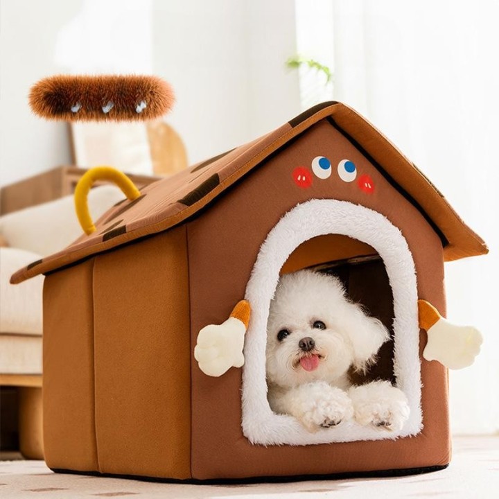 Herbst und Winter Hunde Kleine und mittelgroße Hunde Käse Keks Haus Haus Zwinger Katze Warmes Katzennest Abnehmbares und wasc