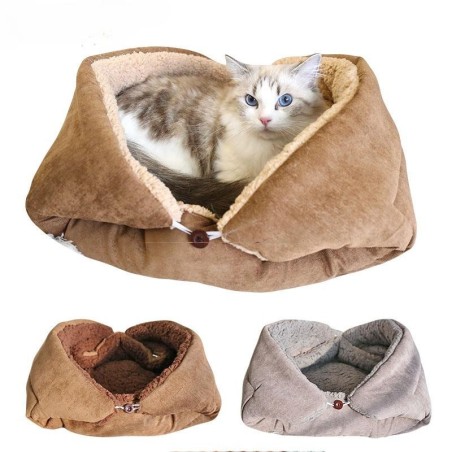 Warmes, verdicktes Katzenbett, multifunktionale, faltbare Haustiermatte für Katzen, kleine Hunde, Indoor-Kätzchenbett, Katzen