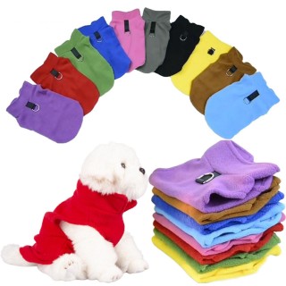 Einfarbiger, warmer Hundepullover, einfarbige Weste, Kleidungstyp, warme Textur für Hunde, Fleece, Haustierkleidung, Katzenma