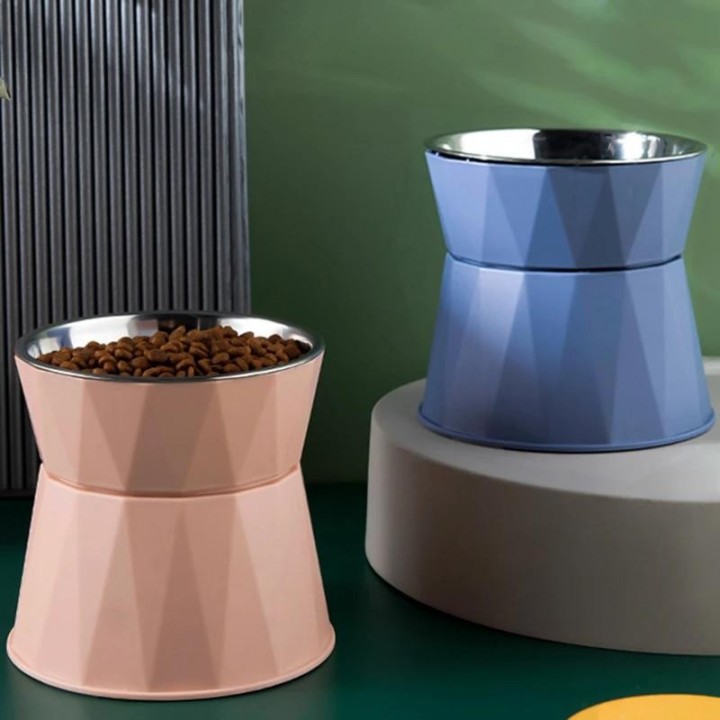 Katzennapf mit hohem Fuß, Katzennapf mit großem Fassungsvermögen, Futternapf für Hunde, Hundefutterbecken aus Kunststoff und