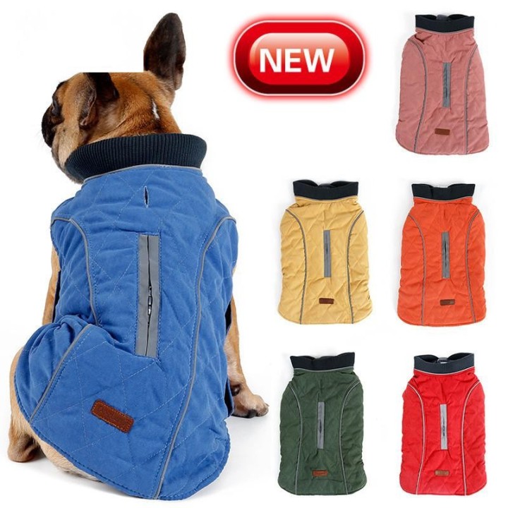 Hochwertige Hundekleidung, gesteppter Hundemantel, warme Haustierjacke, Weste, neue große Hunde, Retro, gemütliche dicke West