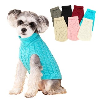 Warmer Hundepullover für kleine mittelgroße Hunde und Katzen, weiche, gemütliche Welpenkleidung, Rollkragenpullover, Schnauze