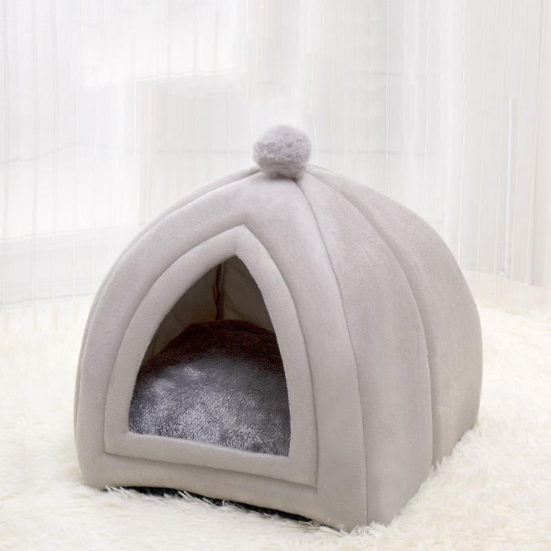 Süßes Katzenbett, Haustierhaus, Kätzchen-Liegekissen, kleine Hundezeltmatte, waschbar, Welpenkorb, Höhlenmatte, weich für Kat