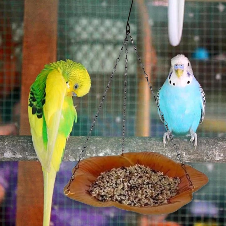 Hängen Vogel Feeder Lebensmittel Container Bad Floral Decor Robust Garten Dekoration Eisen für orange