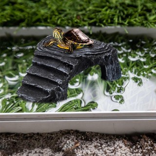Reptilienversteck, Ruhestufe, Höhle, Versteck, Schildkröten-Sonnenplattform, ideal für Reptilien, Amphibien, Small
