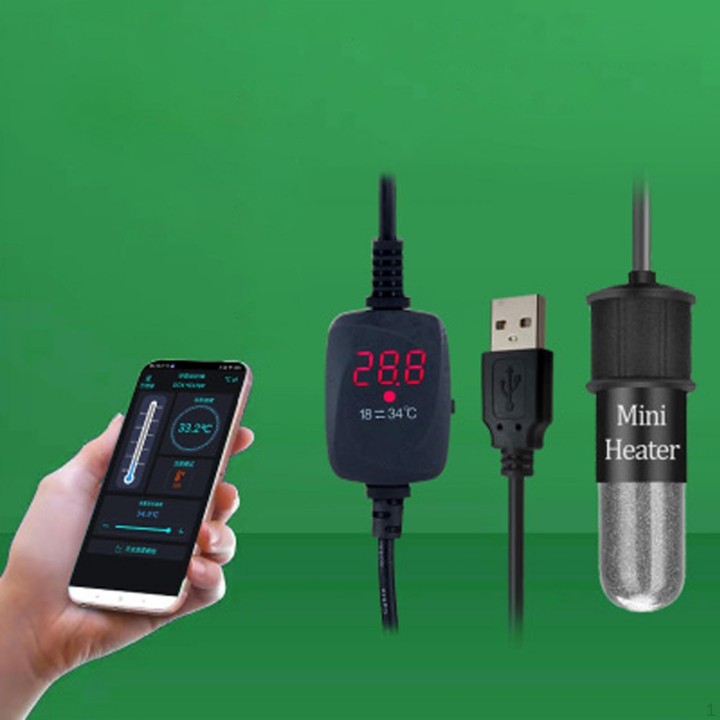 Aquarium Heizung 10W Smart Thermostat Kleine Einstellbare USB Haustier Trinkwasser No Power Outage_Celsius