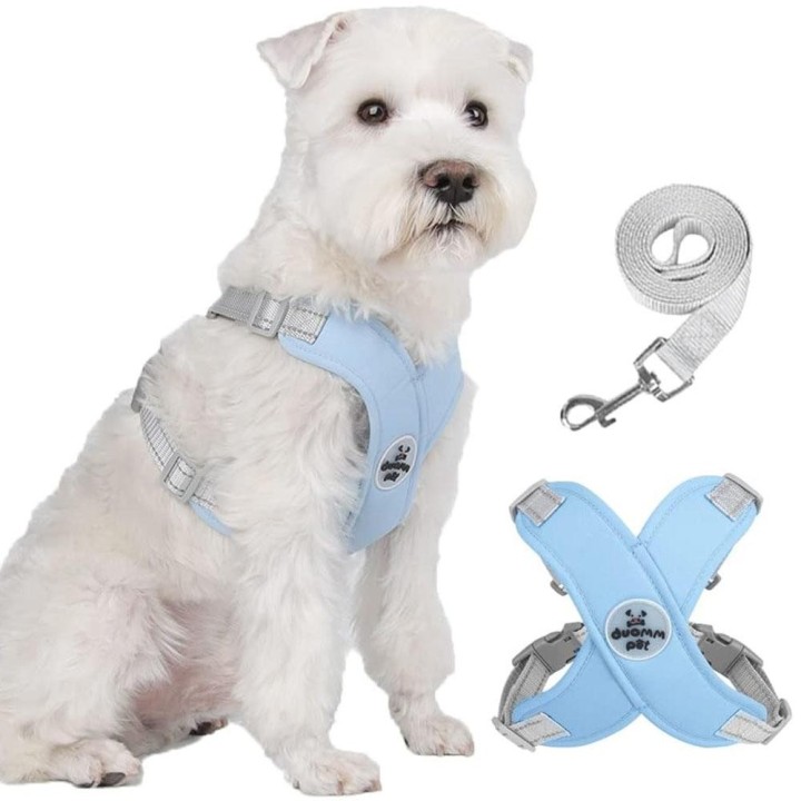Reflektierendes Hundegeschirr in X-Form, kein Ziehen, schnell anzubringen, verstellbare Haustierweste, Geschirre für das Lauf