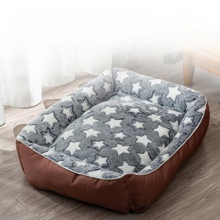 Warme Winter-Haustierhütte Halbgeschlossene Katzenmatte Haustiermatte Abnehmbare Hundehütte Hundematte S  45 * 30cm