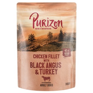 Purizon Original Adult 6 x 300 g - Hühnerfilet mit Black Angus & Truthahn, Süßkartoffel und Cranberry
