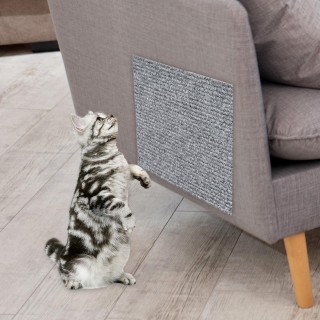 Katzenkratzmatte, Couchschutz, einfach zu bedienen, Schleifklaue, Mehrzweck-Schärfen, Spielzeug, Verschleiß hellgrau