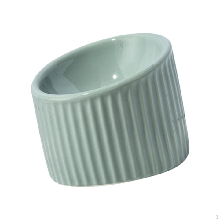 Katze Schüssel Lebensmittel Container Gerichte Tragbare Lieferungen Keramik Haustier Fütterung Green