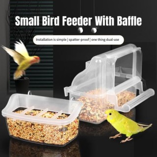 Papagei Feeder Trinker Vogelfutter Box Hängende Schüssel Transparent Anti-Spill Wasser Tank Käfig Vögel Liefert Haustier Kuns