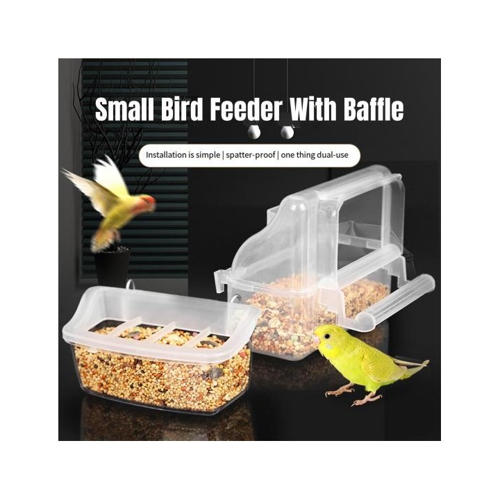 Papagei Feeder Trinker Vogelfutter Box Hängende Schüssel Transparent Anti-Spill Wasser Tank Käfig Vögel Liefert Haustier Kuns