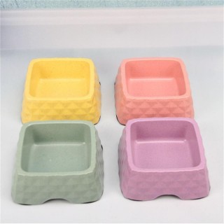 Einzelnapf aus Bambusfaser für Haustiere, kleine Hunde, Welpen, Futter- und Wassernäpfe, rutschfest, Futterspender für Katzen