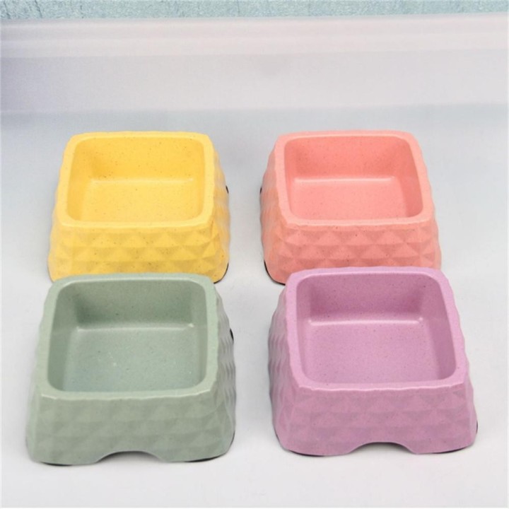 Einzelnapf aus Bambusfaser für Haustiere, kleine Hunde, Welpen, Futter- und Wassernäpfe, rutschfest, Futterspender für Katzen