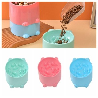 Anti-Erstickungsschutz für langsame Futteraufnahme von Haustieren für Hunde und Katzen – Katzenfutternapf zur Linderung von A