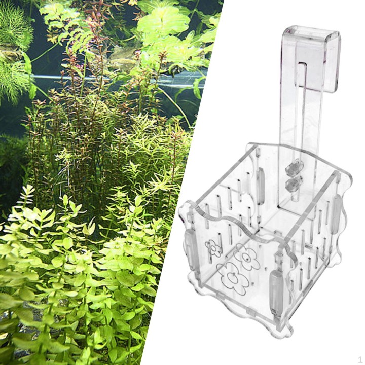 Aquarium Pflanzen Tasse Halter Aquarium Dekoration Stehen Container Transparent Aquatische S