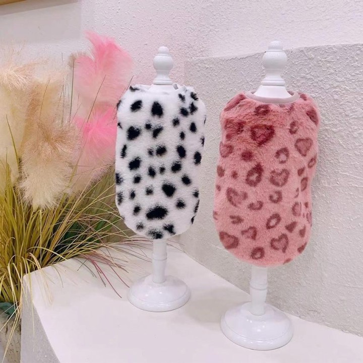 Haustier Plüschweste Hundekleidung Herbst und Winter Katze Kaninchenfell Weste Weste Teddybär Warme Kleidung Hundejacke Hunde