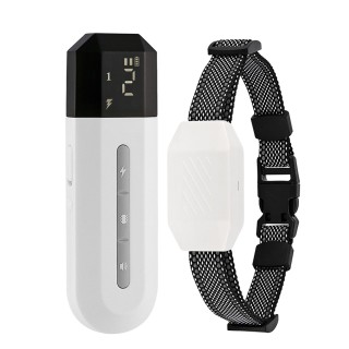 Hundetrainingsgerät Antibellhalsband für Hunde Wasserdicht IP67 Wiederaufladbar Hundefarblichttraining weiß