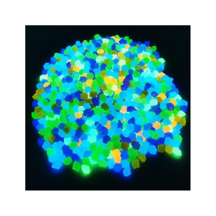 100 Stück sichere Dekorationssteine, klare Aquarium-Landschaftsbau, breite Anwendung, natürliche leuchtende Gartenkiesel, Bon