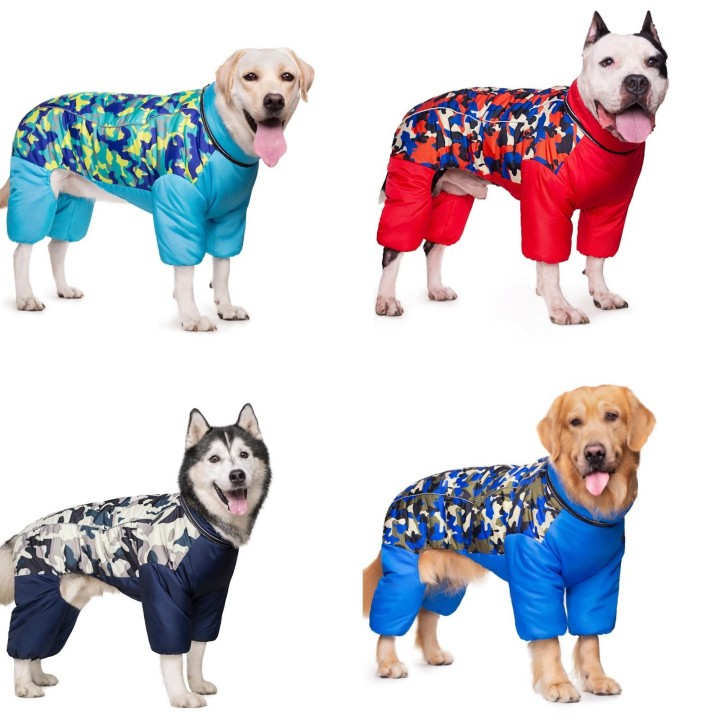 Hundekleidung aus Baumwolle, Herbst und Winter, Haustier-Samt, verdickte warme Vierbeiner-Kleidung 26 dunkelblau