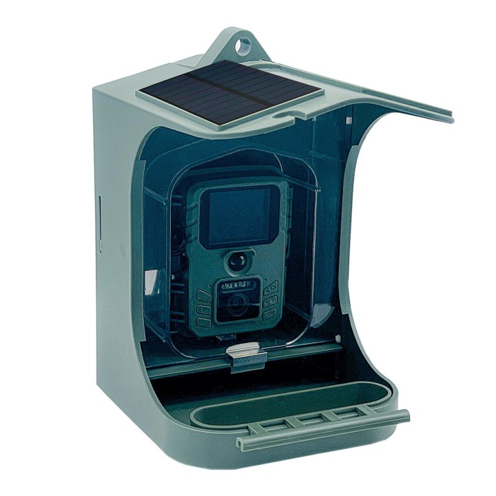Solarbetriebene 1080P Wireless WiFi Smart Bird Feeder Kamera Wasserdichte Vogelbeobachtungskamera armee grüne