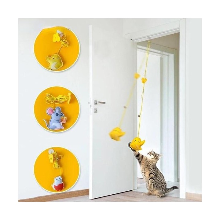 Interaktives Katzenspielzeug, Hängendes Simulations-Katzenspielzeug, Lustiges Selbstheilendes Interaktives Spielzeug für Kätz