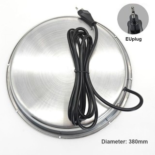 Hühnerwassererhitzer, 65 W, beheizter Geflügeltränke, 12/15 Zoll, für Geflügelbrunnen aus Metall und Kunststoff, Huhn EU plug