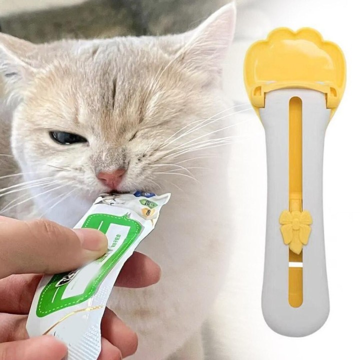 Haustier Katze Feeder Pfote Katze Streifen Löffel Squeeze Katze Streifen Squeeze Flüssigkeit Snack Löffel