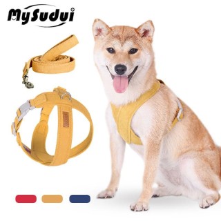 Robustes Hundegeschirr und Leine-Set, verstellbare, ausbruchsichere Haustierweste, bequeme, zugfreie, starke Leine für kleine