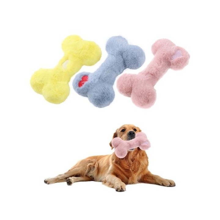 Quietschendes Haustierspielzeug, Plüsch-Hundespielzeug, bissfestes kleines Hundespielzeug mit eingebautem Sound, Kauspielzeug